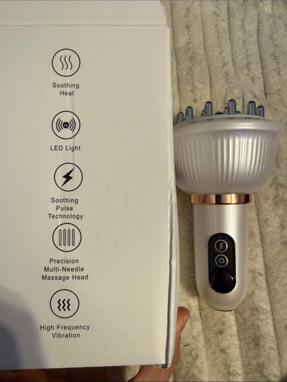 White & Gold Body Sculpting Massager - White